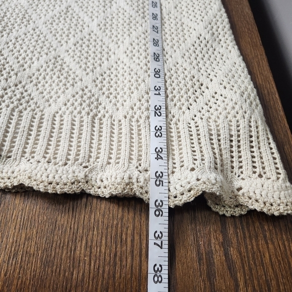 Venus Cream and Gold Crochet Dress Large - Picture 13 of 13